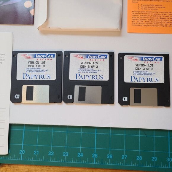 IBM PC INDYCAR RACING BIG BOX 3.5" MSDOS COMPUTER GAME 1993 VIRGIN - Picture 8 of 10